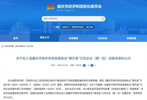 亞信科技旗下數(shù)智邏輯入選重慶市“滿(mǎn)天星”示范企業(yè)，引領(lǐng)軟件與信息服務(wù)業(yè)高質(zhì)量發(fā)展
